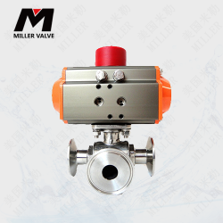 進(jìn)口氣動(dòng)三通衛(wèi)生球閥