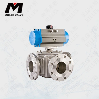 進口電動三通內螺紋球閥