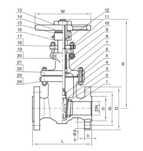 進(jìn)口氣動閘閥尺寸