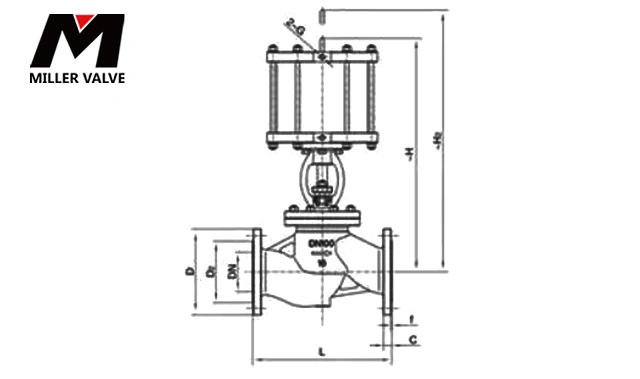 進(jìn)口氣動截止閥尺寸