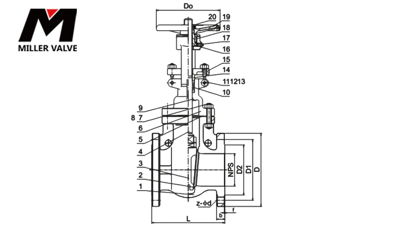 進口美標閘閥尺寸
