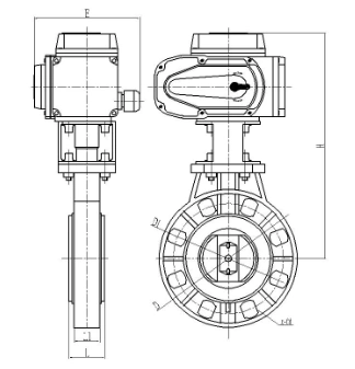 進(jìn)口電動蝶閥尺寸